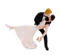 Decorazione Della Torta di Nozze,Sposo Sposa Bacio,Può Essere Utilizzato per la Decorazione Della Torta,Arredamento Della Scena di Nozze(13.5 * 7 * 11CM)