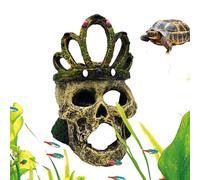 Decorazione dell'Acquario di Pesci - Figure di Scheletro della Testa della Testa della Testa di Testa Ornamento di Scheletro di Testa Realistica, Rifugio di Grotte Decorative per Pesci, Piscine,