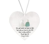 Decorazione dell'amicizia a forma di cuore, regalo dell'amicizia per donne, decorazione a forma di cuore per albero di Natale, ornamenti da appendere, ringraziamento, souvenir, regalo, sentimentale