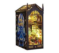 Decorazione Dell'angolo del Libro Puzzle 3D in Legno, Kit di Costruzione in Legno per Adulti da Costruire,Potenziare Creatività Giochi Logica,Natale Ideale Regalo