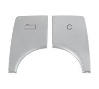 decorazione dell'auto Compatibile Con Benz Per GLA Per X156 2015-2019 Per CLA Per C117 2013-2018 2pcs Rifinitura Pulsante Multimediale Auto Decalcomanie Argento