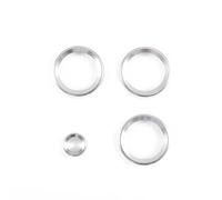 decorazione dell'auto Compatibile Con Land Per Rover Per Range Per Rover 2012-2018 Cornice Decorativa Cerchio Pulsante Controllo Volume Audio Manopola Climatizzatore(Silver)