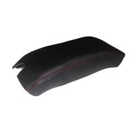 Decorazione Dell'autoadesivo Interno Della Copertura Della Scatola Della Console Del Bracciolo Centrale Dell'auto In Pelle Per F150 2009-2014 Copertura consolle(Black-red line)