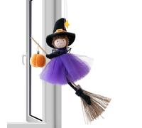 Decorazione Delle Streghe Di Halloween - Decorazioni Degli Alberi Ornamenti Per Le Streghe Appesi, PROPT INCANITO FESTICHI | Peluche Guscia Di Con Scopa O Ornamento Per Il Balcone Della Casa Di