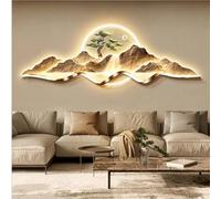 Decorazione di Alimentazione con Collegamento cablato con luci a LED, Moderna Scultura Artistica 3D, murales da Appendere in 3D, Pittura di Paesaggio Cinese Creativa per la casa, Soggiorno, Studio