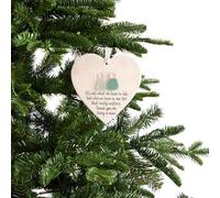 Decorazione di amicizia in vetro marino a forma di cuore, pendente sospeso con cuore senza tempo, ornamento ricordo, decorazioni natalizie, regalo di laurea, compleanno per amici