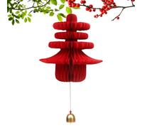 Decorazione di campana di carta, decorazione di pettine di campana, ornamento di carta pettina di Capodanno - anno cinese del serpente, forniture per decorazioni festive di Capodanno per gli