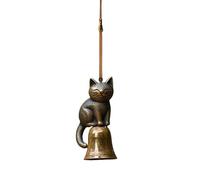 Decorazione di Cat Windchime - Ornamento Ciondolo Animali artistici, Creativi All'aperto, Decorativo Campana Bronzo | Sculture rustiche per la Finestra del giardino Patio Portico Spazio l