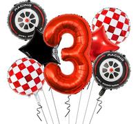 Decorazione di Compleanno Auto 3 Anni,Palloncini Compleanno Auto da Corsa,Palloncini Per Auto Da Corsa,Cars Compleanno 3Anni,decorazioni Compleanno Cars 3 Anni per Bambini Decorazione di Festa