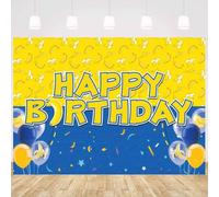 Decorazione di Compleanno Banana Banner di Buon Compleanno Yellow Sfondo Fotografico Fotografia Forniture per Feste