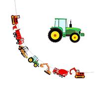 Decorazione di Compleanno di Escavatore,Striscione Veicoli di Ingegneria, Festone Buon Compleanno Per Ragazzi Festa di Compleanno Decorazione