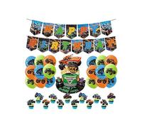 Decorazione di Compleanno Mostro Camion Decorazioni per Compleanno Monster Jam Palloncini Compleanno Monstertruck Palloncino Feste Monstertruck Topper Torte Monster Truck Festone per Compleanno