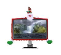 Decorazione Di Computer Di Natale, Copertina Di Confine Con Il Monitor Del Computer Da Neve Da Neve Di Santa, Copertura Per Laptop Elastica Per Home Office