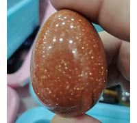 Decorazione di cristallo 1 pz forma naturalmente cristalli di massaggio al quarzo sotto forma di uovo di pietra di sabbia dorata terapia Reiki decorazioni for la casa bellissimi regali