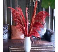 Decorazione di erba di Pampa rossa alta, 8 pezzi da 80 cm di grande erba di Pampa colorata secca naturale, fiore di Pampa rosso con aroma di fiori secchi, pianta secca rossa per il soggiorno