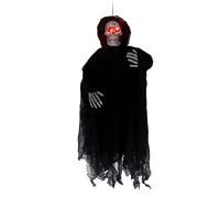Decorazione di fantasmi di Halloween: scheletro da appendere con occhi per un'atmosfera spaventosa, atmosfera infestata con effetto, scheletro da esposizione con occhi
