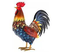 Decorazione di gallina per esterni, cortile, cortile e cucina per la casa (rosso)