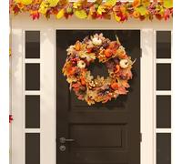 Decorazione di ghirlande di zucca autunnali da 40 cm per la fattoria del