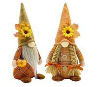 Decorazione di gnome autunnali | Decorazioni per il Ringraziamento a 2 pezzi Figurina gnoma da collezione, bambola senza volto decorativa, piattaforma di decorazione autunnale fatta a mano sapa vassoi