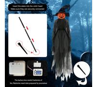 Decorazione di Halloween a forma di zucca, decorazione da giardino a LED, per