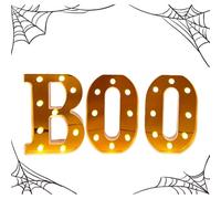 Decorazione di Halloween - Decorazioni di Halloween per interni - 3 LED Marquee Light up Lettere Boo Luci di Halloween per la casa Cucina Camino Decorazione da tavolo