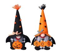 Decorazione di Halloween - Figure gnome | Nano di zucca | 2 pezzi di giocattoli a pompa nana | Nano del viso come decorazione domestica per festività pubbliche, all'interno e all'esterno, camera da le