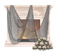 Decorazione di Halloween in stoffa raccapricciante - Garza spaventosa spettrale da 29,9 x 72 pollici - Garza raccapricciante di Halloween per interni ed esterni, ingressi, pareti, finestre, ingressi