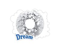Decorazione di Impatto a Parete Rotta Adesivi Citazione Sogno Decalcomanie in Vinile