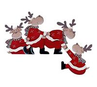 Decorazione di legno della cornice della porta d'angolo di Natale del fumetto di Babbo Natale Alce Cornice della porta per Natale 2025 Noel Navidad