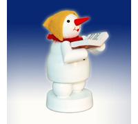 Decorazione di Natale Pupazzo Neve Con Libro Canti Altezza 8cm Nuovo Eismann