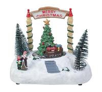 Decorazione di Natale rotante della resina di facile utilizzo della scatola di musica con i sistemi di illuminazione del giocatore e degli ambienti di illuminazione LED rotante