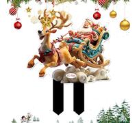 Decorazione di paletto di Natale per giardino, pannelli da giardino per esterni, forniture per feste, pannelli decorativi esterni per portico, prato, fioriera, patio, vaso di fiori