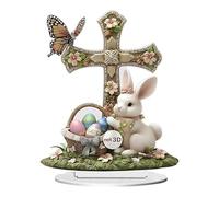 Decorazione di Pasqua: 2D Farm Table Furniture per Pasqua, primavera stagionale coniglio scrivania centrotavola per viaggi | hotel, scuola