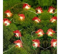 Decorazione di Pasqua luci, 10FT 30LED coniglio carota Pasqua rame filo luci stringa a batteria per camera da letto, balcone, giardino, fai da te festa, home decor (mushroom)
