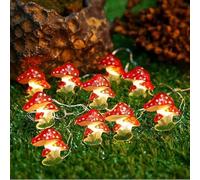 Decorazione di Pasqua luci, 16.4FT 50LED coniglio carota Pasqua rame filo luci stringa a batteria per camera da letto, balcone, giardino, fai da te festa, home decor (mushroom)