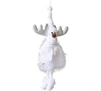 Decorazione di peluche a forma di alce, da appendere, per albero di Natale, realizzato con panno morbido per esporre le feste in casa (stile alce)