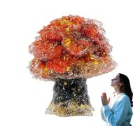 Decorazione di pietra di energia Crystal Stones in Maple Tree Design | Pietre naturali per lo yoga con forma di acero | Estetica compatta, lucidato a mano, decorazione per la casa