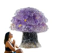 Decorazione di pietra di energia Crystal Stones in Maple Tree Design | Pietre naturali per lo yoga con forma di acero | Estetica compatta, lucidato a mano, decorazione per la casa