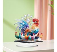 Decorazione di pollo acrilico 2D decorazione da tavolo piatto per armadio