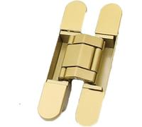 Decorazione di rivestimento, cerniere for porte in legno nascoste a croce silenziosa, cerniere nascoste con una capacità di carico di 80 kg all'interno della scheda piatta aperta. (Oro, G120)(Gold,G40
