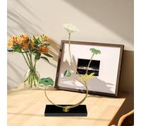 Decorazione di scultura floreale con base Statua di loto per ufficio Desktop