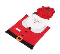 Decorazione di Servizi Igienici Natalizi, Copertina del Gabinetto Flannellata con Tappeto Non Slip, Tessuto Riutilizzabile e Inodore e Morbido per Decorazioni per la Casa,