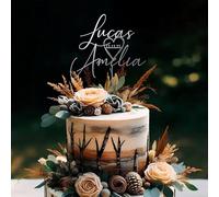 Decorazione Di Torta Di Nozze In Acrilico Personalizzato Con Nome Della Sposa E Dello Sposo, Personalizzato Torta Toppers Placca Per Il Compleanno Di Nozze