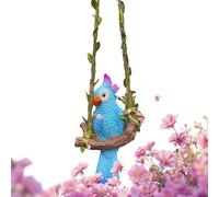Decorazione di uccelli per la casa, statua realistica in resina resistente ai raggi UV, simpatica statua di uccello in stile selvatico, per esterni, patio, veranda, giardino, prato, sentiero