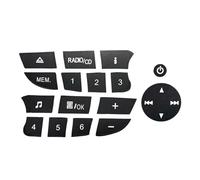 Decorazione d'interni Compatibile Con Megane Per Clio 2009 2010 2011 Auto Multimedia Menu CD Radio Audio Interruttore Pulsante Riparazione Decalcomania Adesivo Interni