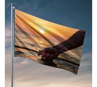 Decorazione divertente per bar tramonto riflessioni sul mare bandiera decorazione per camera da letto per ragazzi (60 x 90 cm)