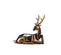 Decorazione domestica Figurine Scultura Alce Ornamenti Resina Rame Artware per Libreria Ufficio Soggiorno Casa Desktop Decorazione Accessori Squisita Opera d'arte
