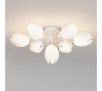 Decorazione domestica moderna Fiore bianco Plafoniera da incasso Lampadario Sputnik Nordico Metà secolo Vicino a plafoniere Ampia camera da letto Illuminazione a soffitto per soggiorno Bagno