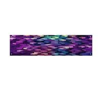 Decorazione durevole per feste, cubi di colore astratto stampa viola lavabile decorazione per eventi banner versatile per eventi aziendali e feste
