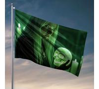 Decorazione e accessori per grotta con uomo Una donna tiene un teschio luminoso in una stanza poco illuminata. Bandiera per la stanza universitaria cartello decorazione per sala giochi (120 x 180 cm)